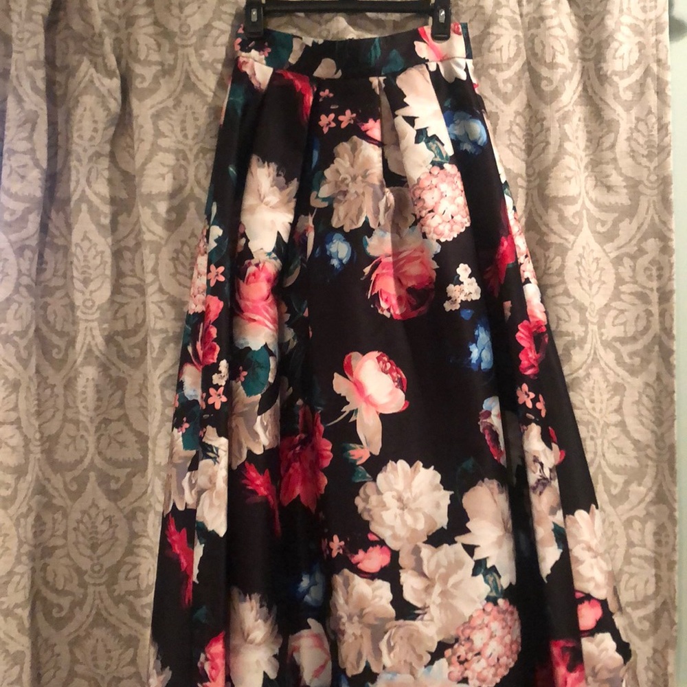 Long full formal floral skirt